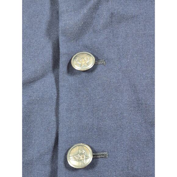 USAF Air Force Enlisted Service Coat Blazer Men Size 40 XL Blue 3 Button - Picture 5 of 7